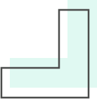 Retro L-Shape with Green Retro L-Shape with Green